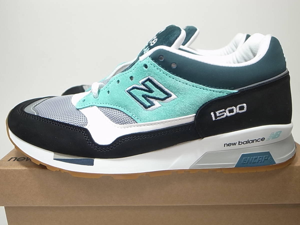 【送料無料 即決】海外限定 NEW BALANCE UK製 M1500LIB 26cm US8新品 Lava Ice Beach Pack日本未発売 ブラックxティールxグレー イギリス製_画像2