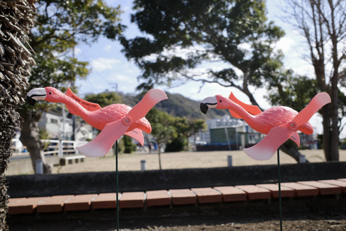  new goods pink flamingo 2 body set Windmill windmill manner car America gardening Setagaya base interior american house 