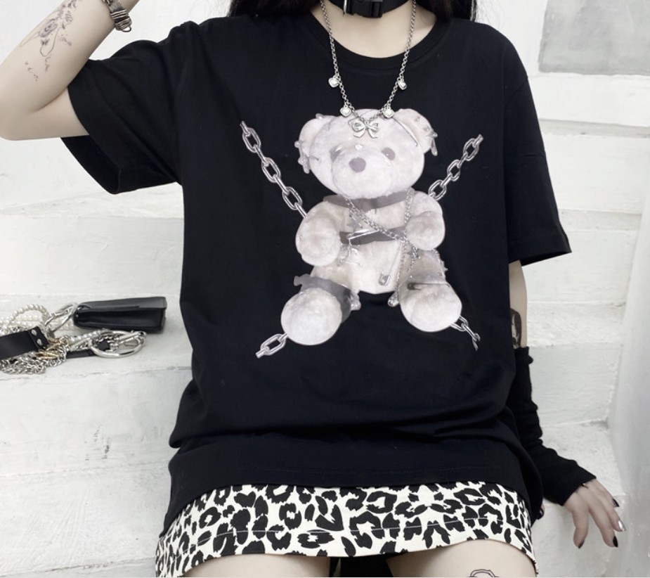 病みかわ くま Tシャツ 地雷系 原宿 パンク チェーン 鎖|Yahoo 病みかわ くま Tシャツ 地雷系 原宿 パンク チェーン 鎖|Yahoo