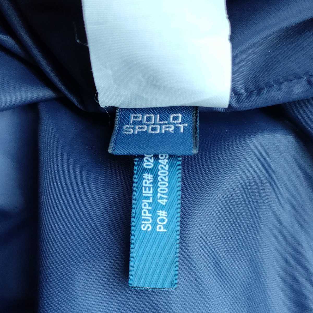 美品/ポロスポーツ ラルフローレンPOLO SPORT RALPH LAUREN/古着/エンブレム刺繍/バックプリント/ITALIA 10/ダウンベスト/M/青/Q05080051/_画像10