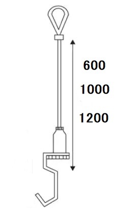 ★ステンワイヤー自在吊　Φ1.2㎜　600・1000・1200㎜　合計4本★未使用★送料無料！_画像9