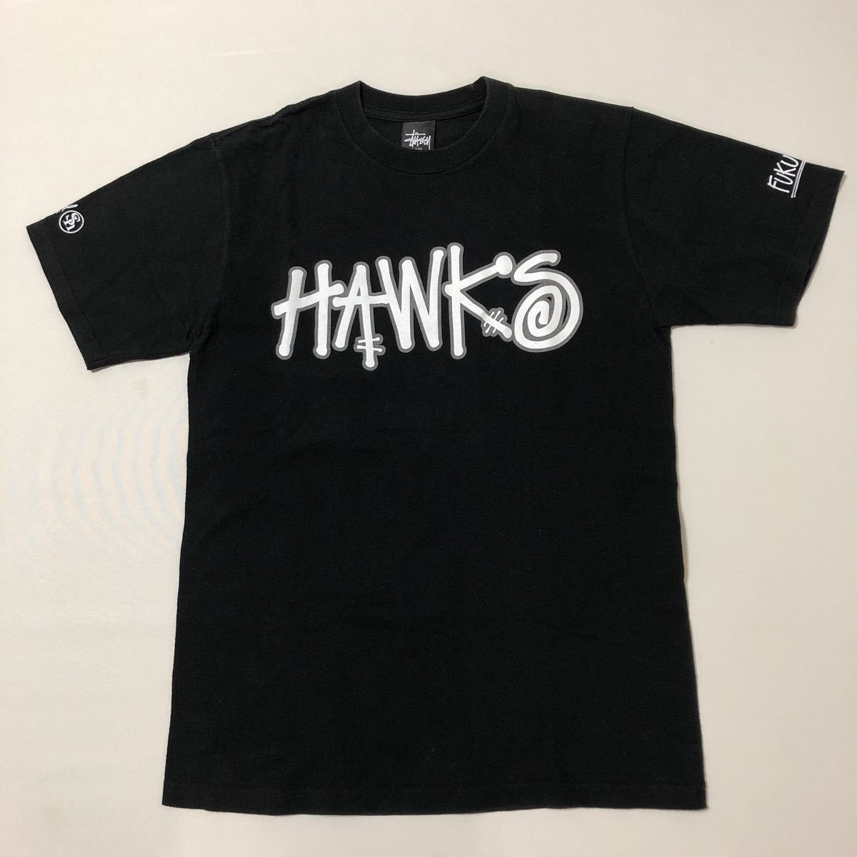 STUSSY HAWKS 限定 Tシャツ ( ステューシー レア old チャプト 記念 限定 総柄 フォト レア Tee )