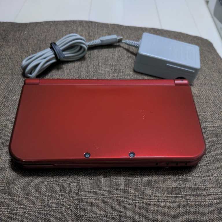 美品】Newニンテンドー3DS LL メタリックレッド ACアダプタセット www