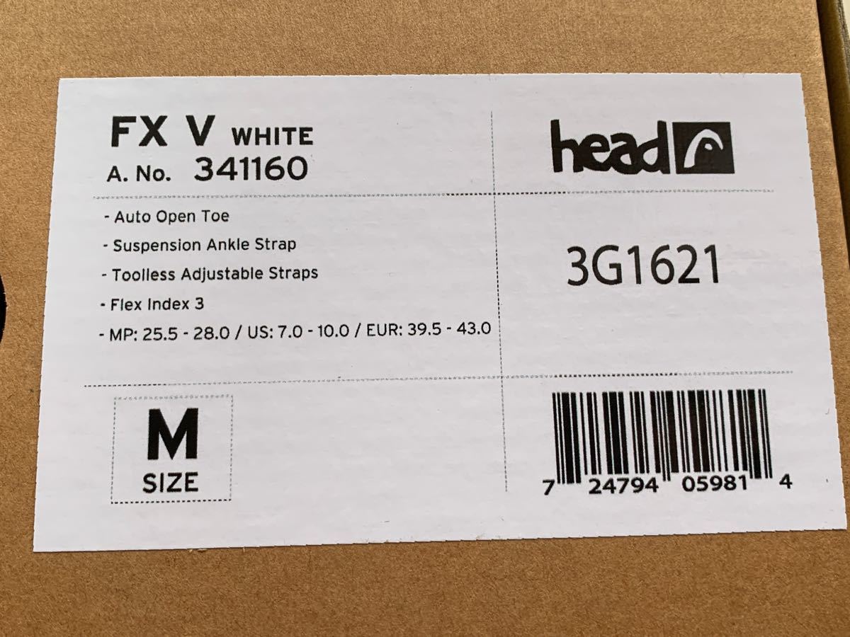 ヘッド（HEAD） スノーボードビンディング FXV white Mサイズ