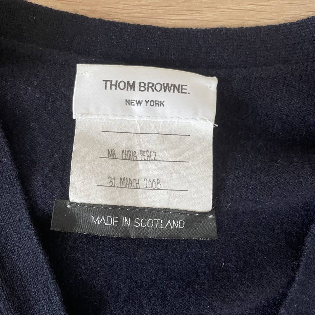 THOM BROWNE トムブラウン カシミヤ カーディガン 初期モデル 3 THOM BROWNE トムブラウン カシミヤ カーディガン 初期モデル 3