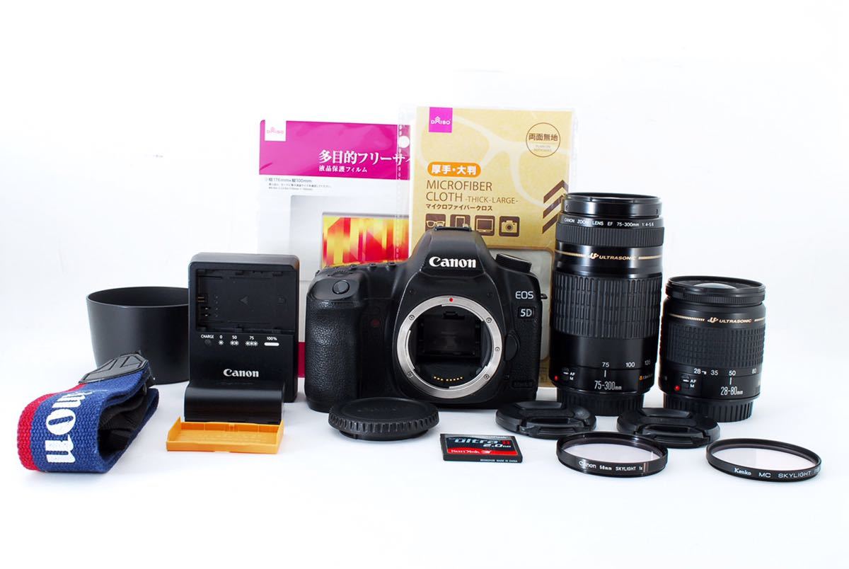 キヤノンCanon EOS 5D Mark II 標準&望遠レンズセット、EF28-80㎜1:3.5