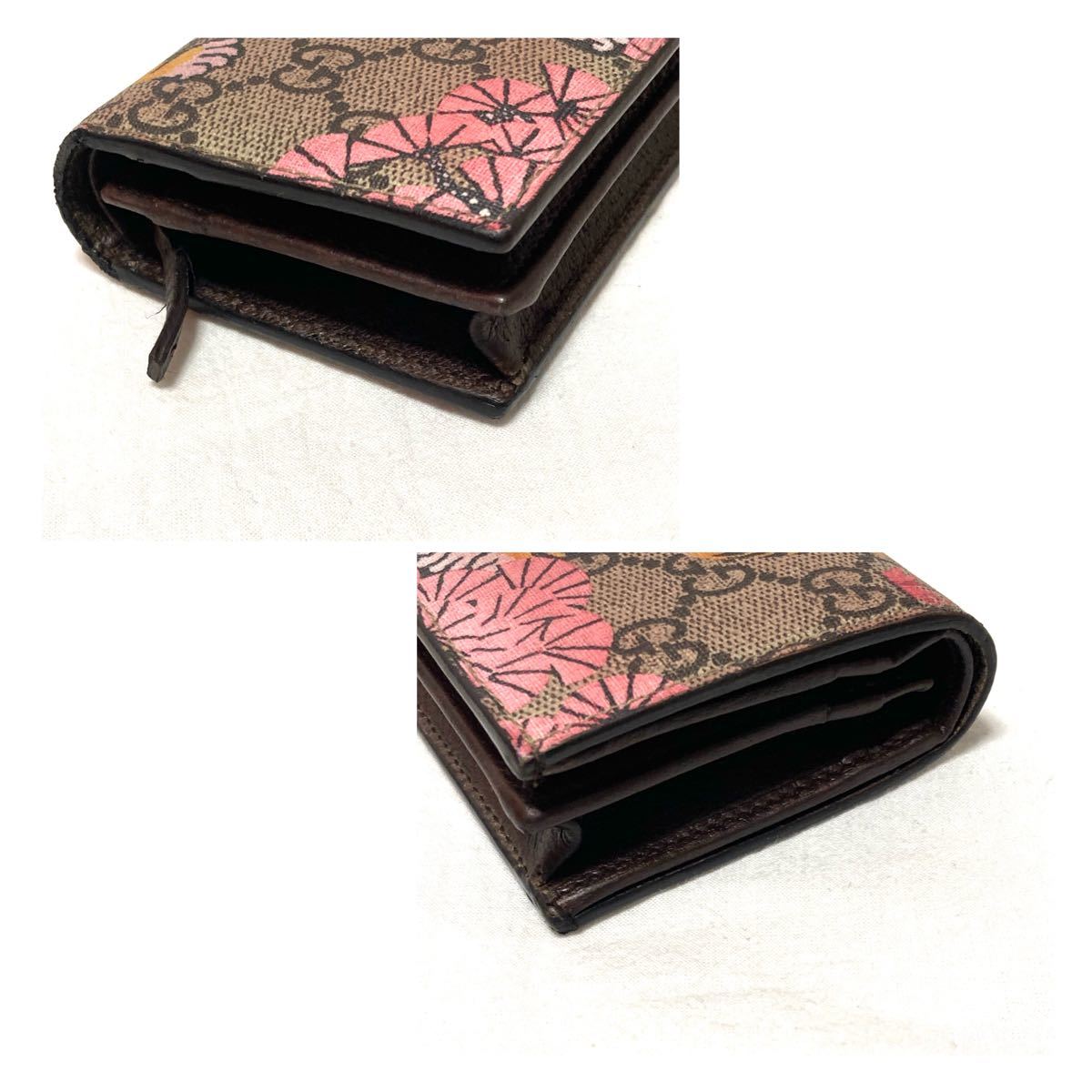 美品 GUCCI ベンガルタイガー 二つ折り財布 GGスプリーム/452362