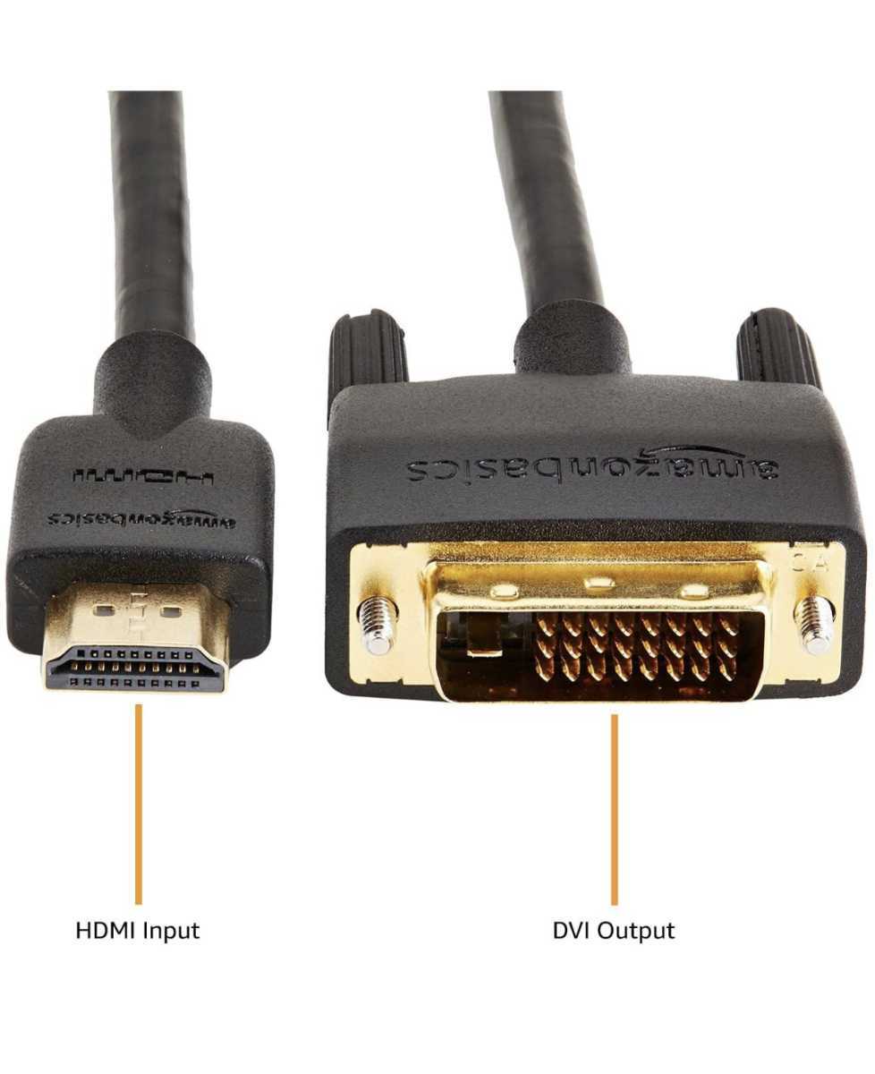 Amazonベーシック HDMI-DVI 変換ケーブル 0.9m (タイプAオス - DVI24pinオス) HDMI 1.4規格_画像2