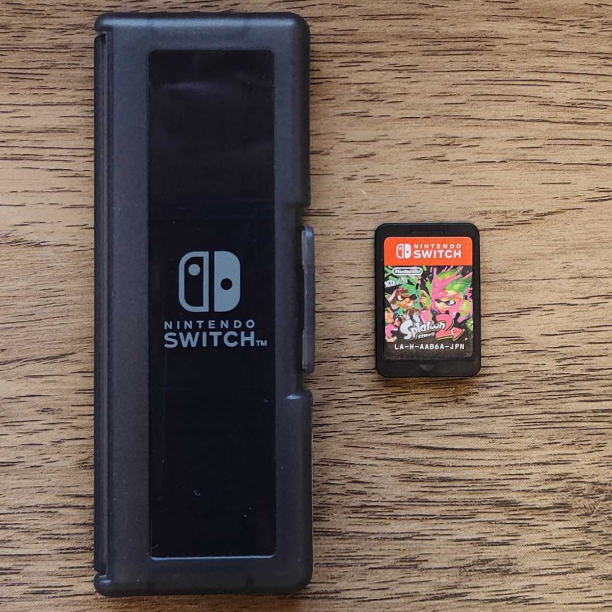 【ほぼ未使用】 任天堂 Nintendo Switch 専用ソフトケース付き スプラトゥーン2 スプラ2 動作確認済み ニンテンドースイッチ オンライン