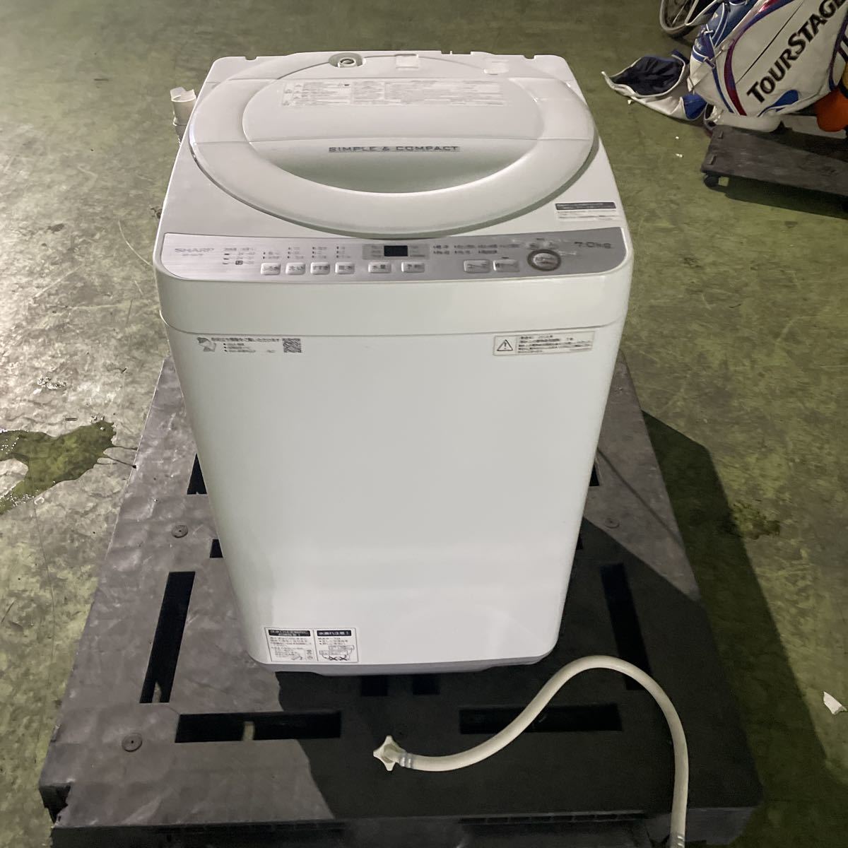 N0510-30 2018年製 SHARP ES-GE7B-W 全自動 洗濯機 洗濯 脱水 7kg 的