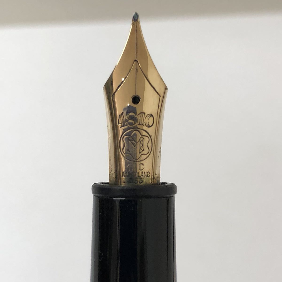 c) MONTBLANC モンブラン万年筆 マイスターシュテュック 14C 585 全金 箱・説明書付き インク切れ H22-198-11_画像3