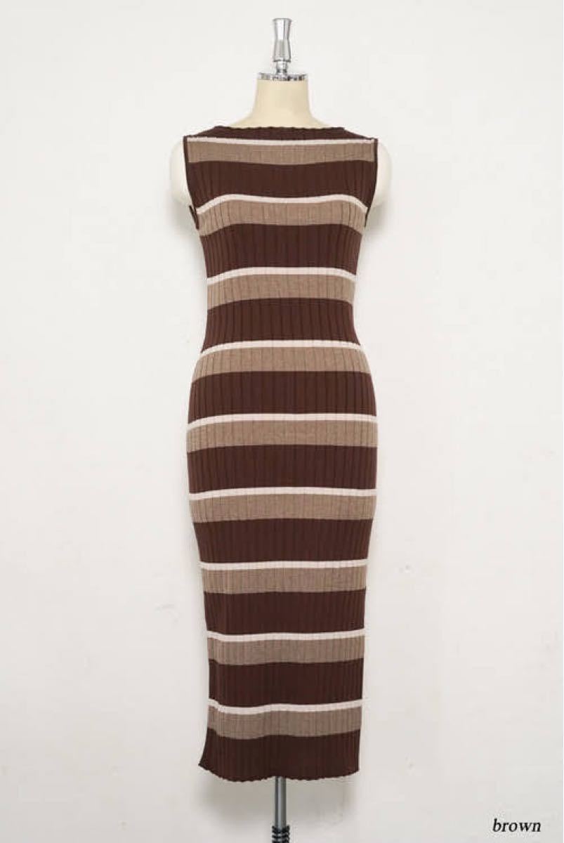 herlipto cotton striped ribbed knitdress | www.myglobaltax.com