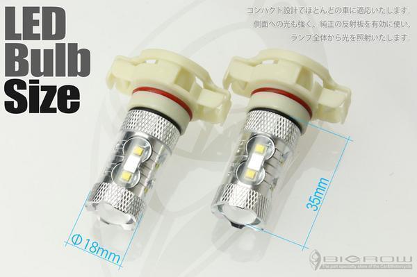 プジョー 207 （50w）PSX24W LEDフォグバルブ 12V 送料無料_画像2