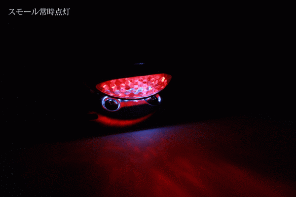 LEDテールランプ ユニット バイク用（黒＆赤レンズ）