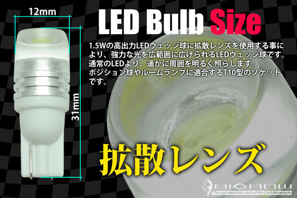 フィット GD1・2・3・4 T10 1.5W LED 白 ナンバー灯（送料無料）_画像2