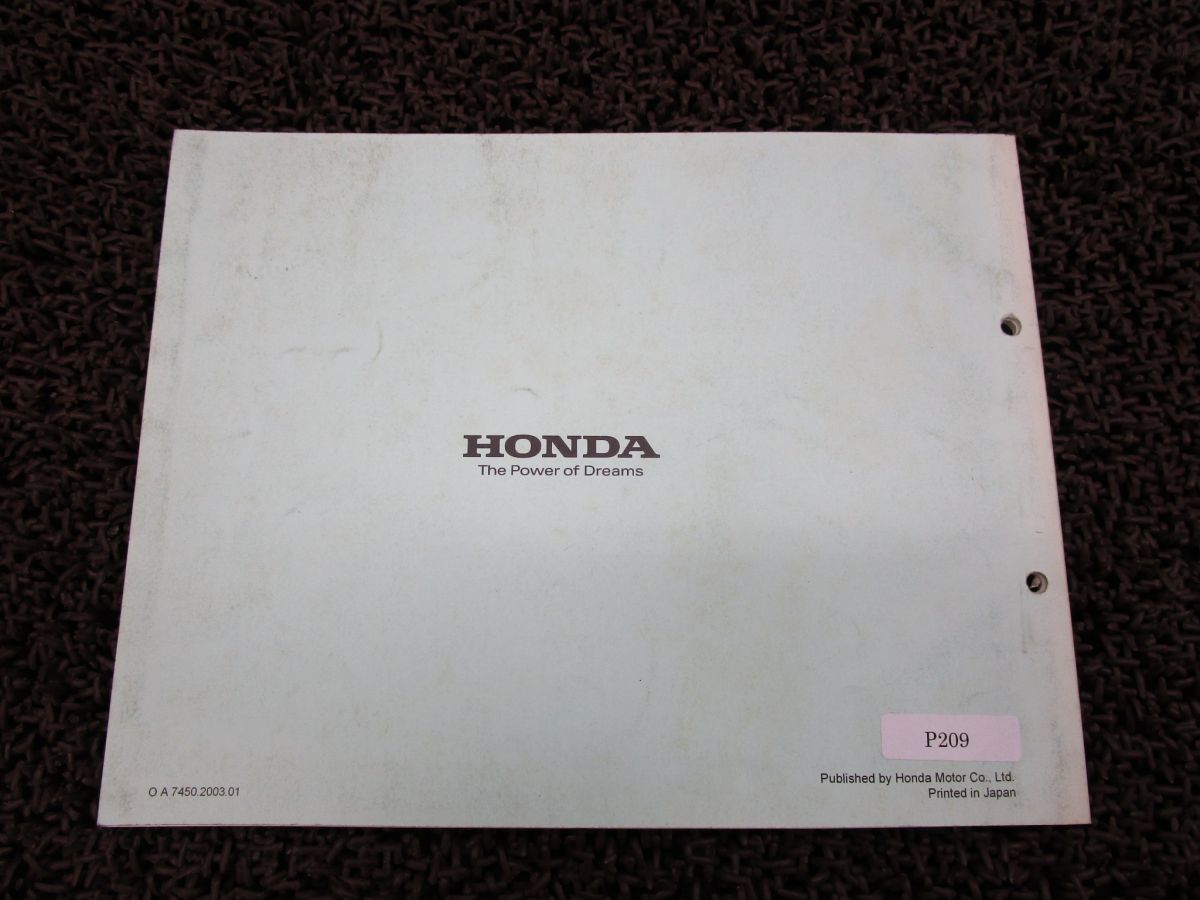  Smart Dio DX Z4 parts catalog 4 version AF56 57 0P209! Honda Dio