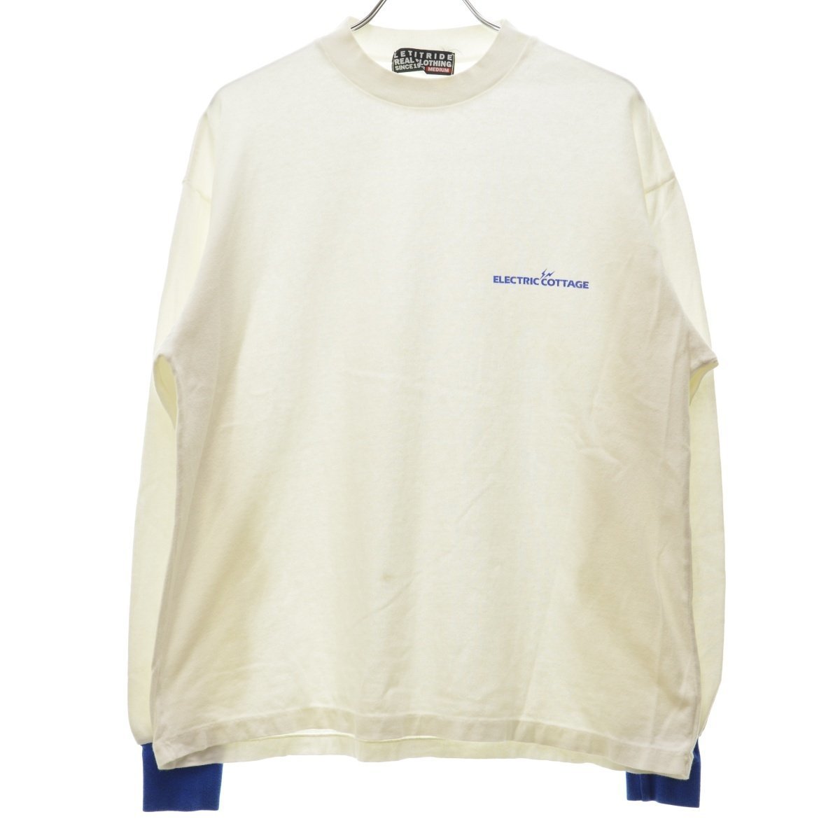 最安値に挑戦】 【Mサイズ】LET ロゴプリント長袖Tシャツ 00s