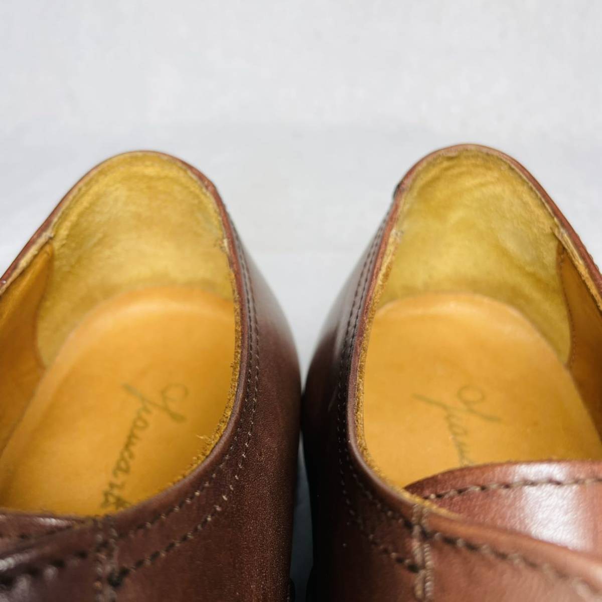 G.C.morelli ジャンカルロモレリ ストレートチップ 26cm EU41 メンズ レザー 本革 ブラウン 茶 内羽根 ビジネスシューズ 革靴