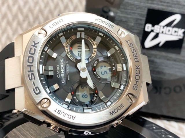 新品 G-SHOCK 電波ソーラー腕時計 G-STEEL カシオ Gショック Gスチール CASIO 腕時計 ビックフェイス 電波ソーラー 多機能腕時計_画像8