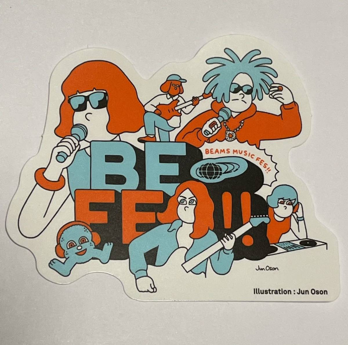 非売品ノベルティ JUN OSON ステッカー 音楽フェスティバル“BEAMS MUSIC FESTIVAL 2022 『BE FES!!』 / FUJI ROCK フジロック ビームス_画像1