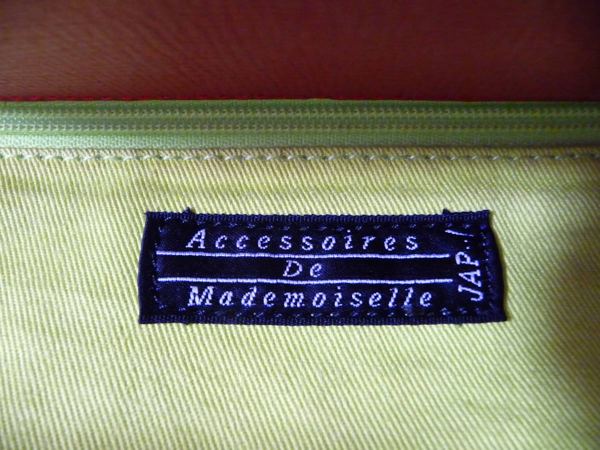 Accessoires De Mademoiselle ADMJ アクセソワ ドゥ マドモワゼル バッグ かばん トートバッグ レッド 赤 レザー 美品_画像7