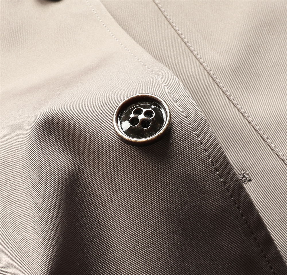 新品GY09-185/XL イタリア グレー チェスター コート メンズ スタンドカラー アウター 薄手 ジャケット 紳士 ビジネス_画像8