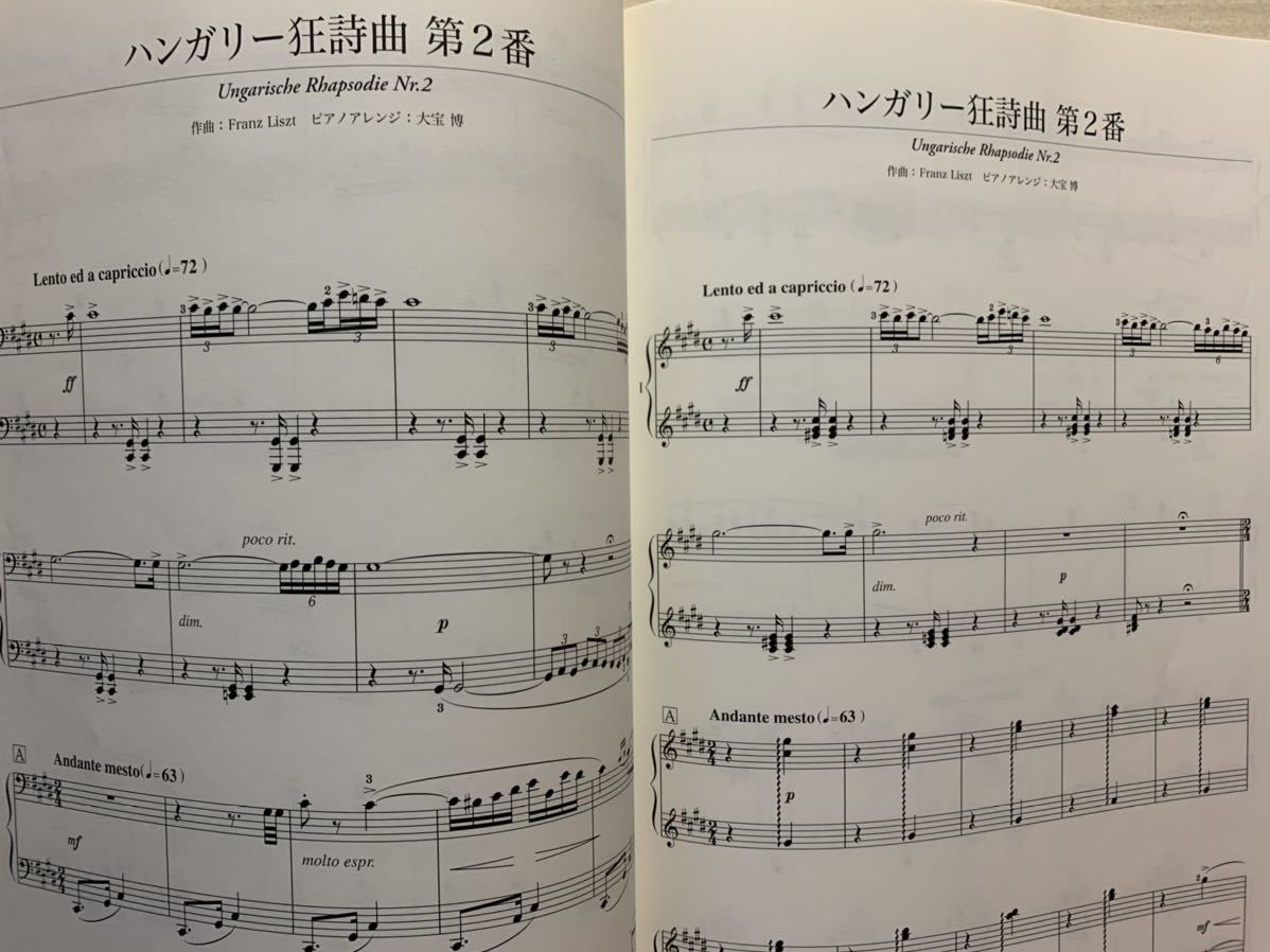 ピアノ 連弾 楽譜 上級 リスト イン デュオ　Liszt in DUO　編曲：大宝博 金益研二_画像7