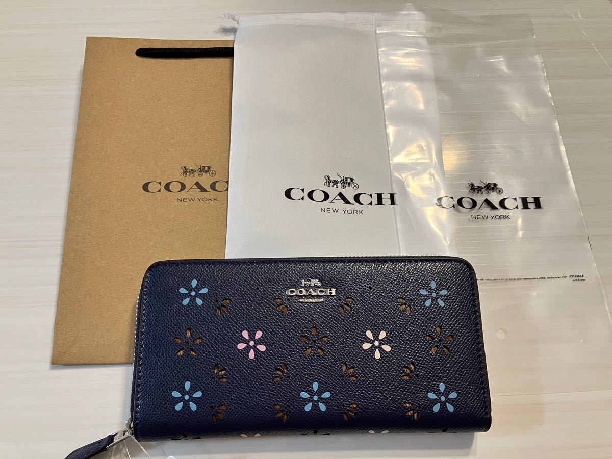 COACH コーチ 長財布 財布 ネイビー 花柄 新品 未使用|Yahoo COACH コーチ 長財布 財布 ネイビー 花柄 新品 未使用|Yahoo