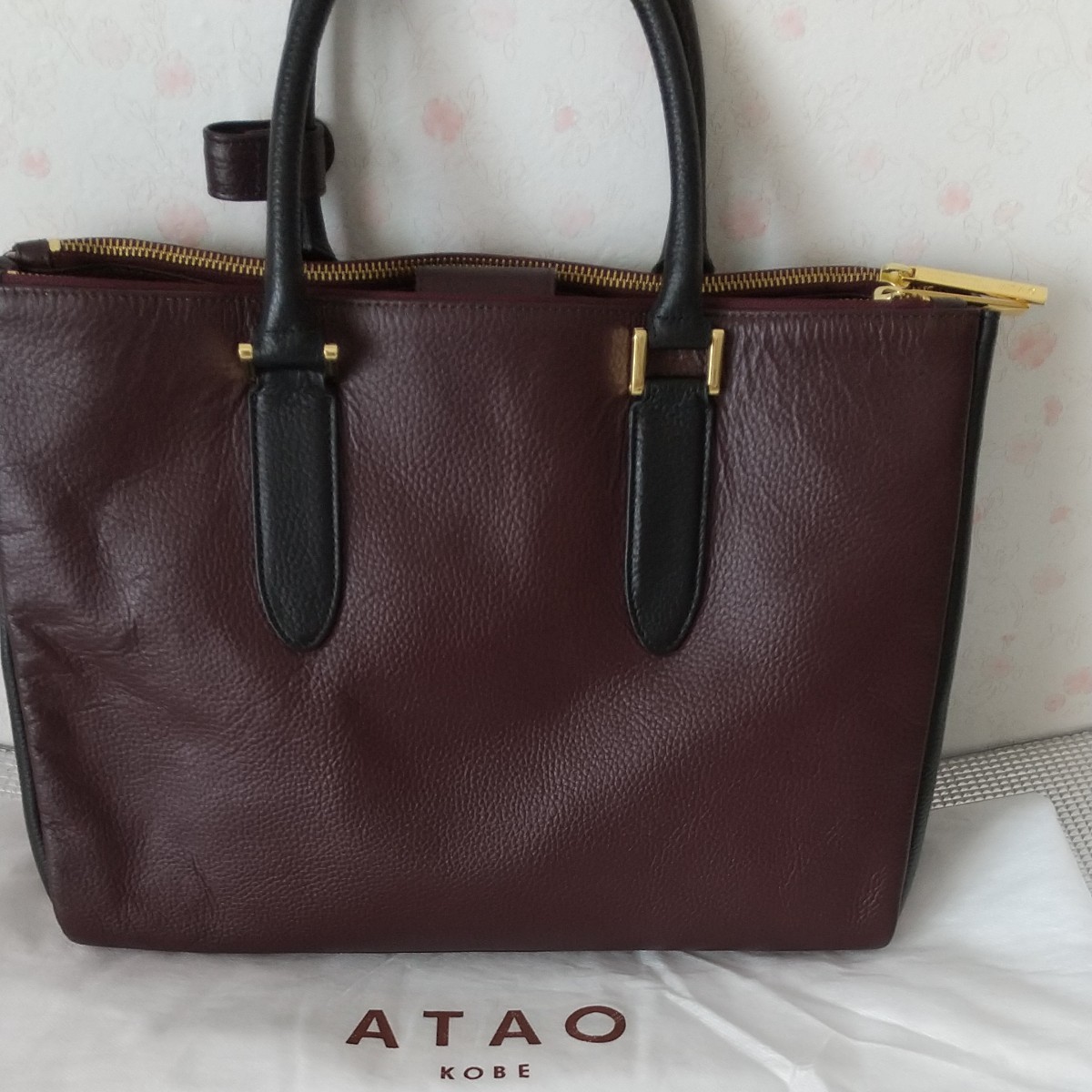 アタオ ATAO ドリー バーカンディー×ブラック美品 最終値下げ
