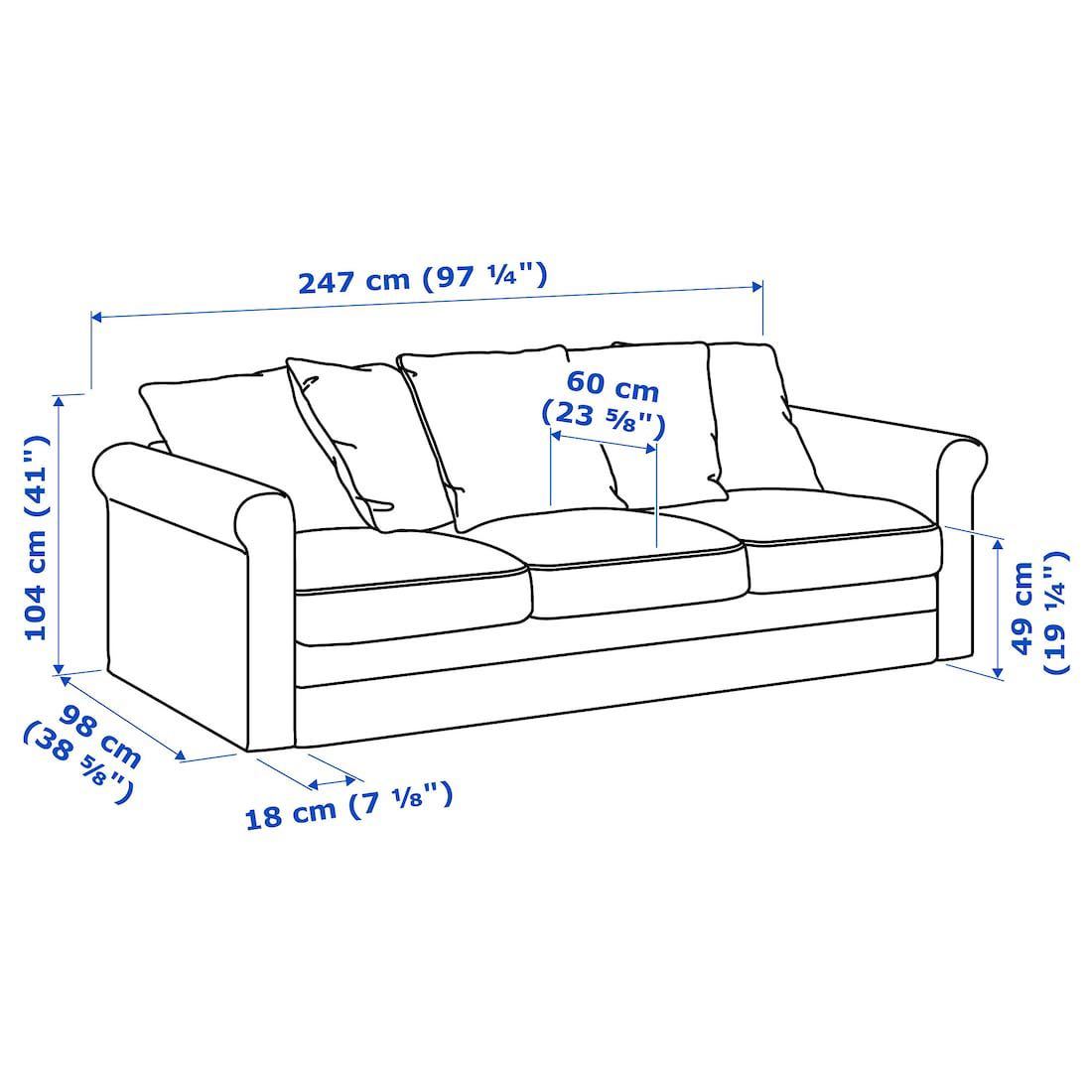 IKEA 3人掛けソファ カウチソファ グローンリード　布製ソファ　_画像7