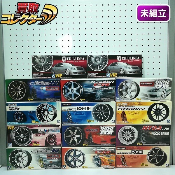 24 プラモデル用アオシマ タイヤ＆ホイールエンケイ GTC 01 19インチ