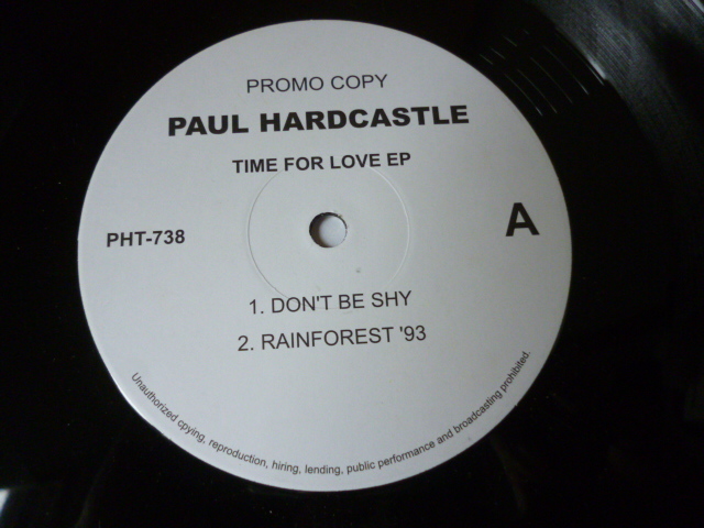 Paul Hardcastle / Time For Love EP エレクトロ・ディスコ 12EP Don't Be Shy / Rainforest '93 / I Got The Feeling / Never Let You Goの画像1