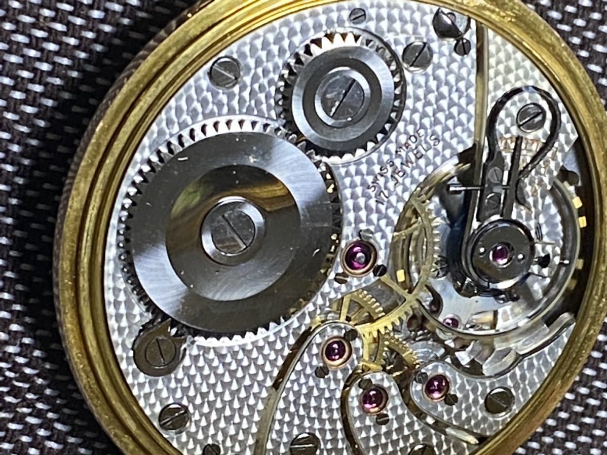 ハミルトン懐中時計とKWライターセット　9金無垢　希少アンティーク_画像4