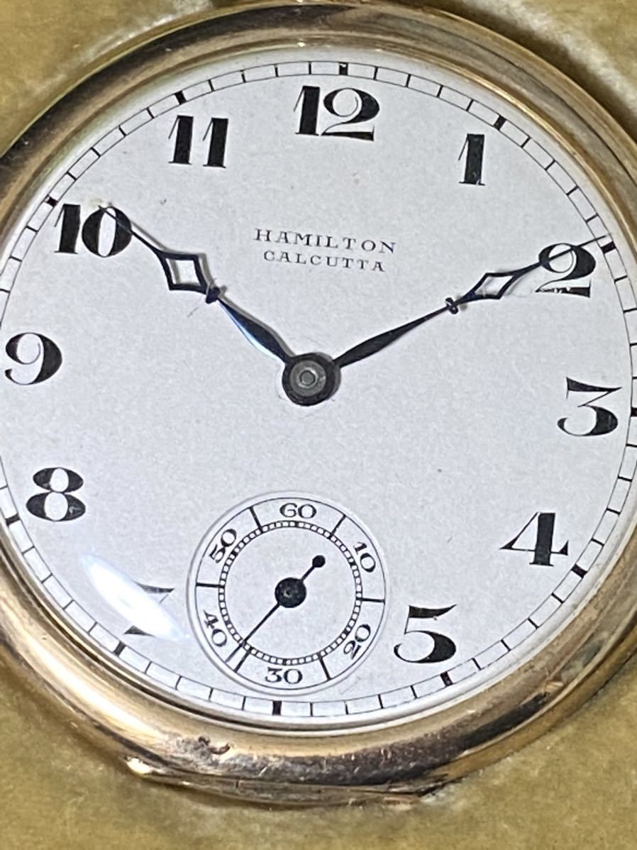 ハミルトン懐中時計とKWライターセット　9金無垢　希少アンティーク_画像2