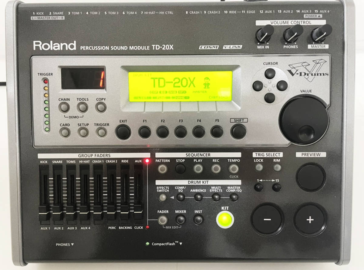 美品！Roland ローランド ドラム音源モジュール TD-20X ／V-DrumsV