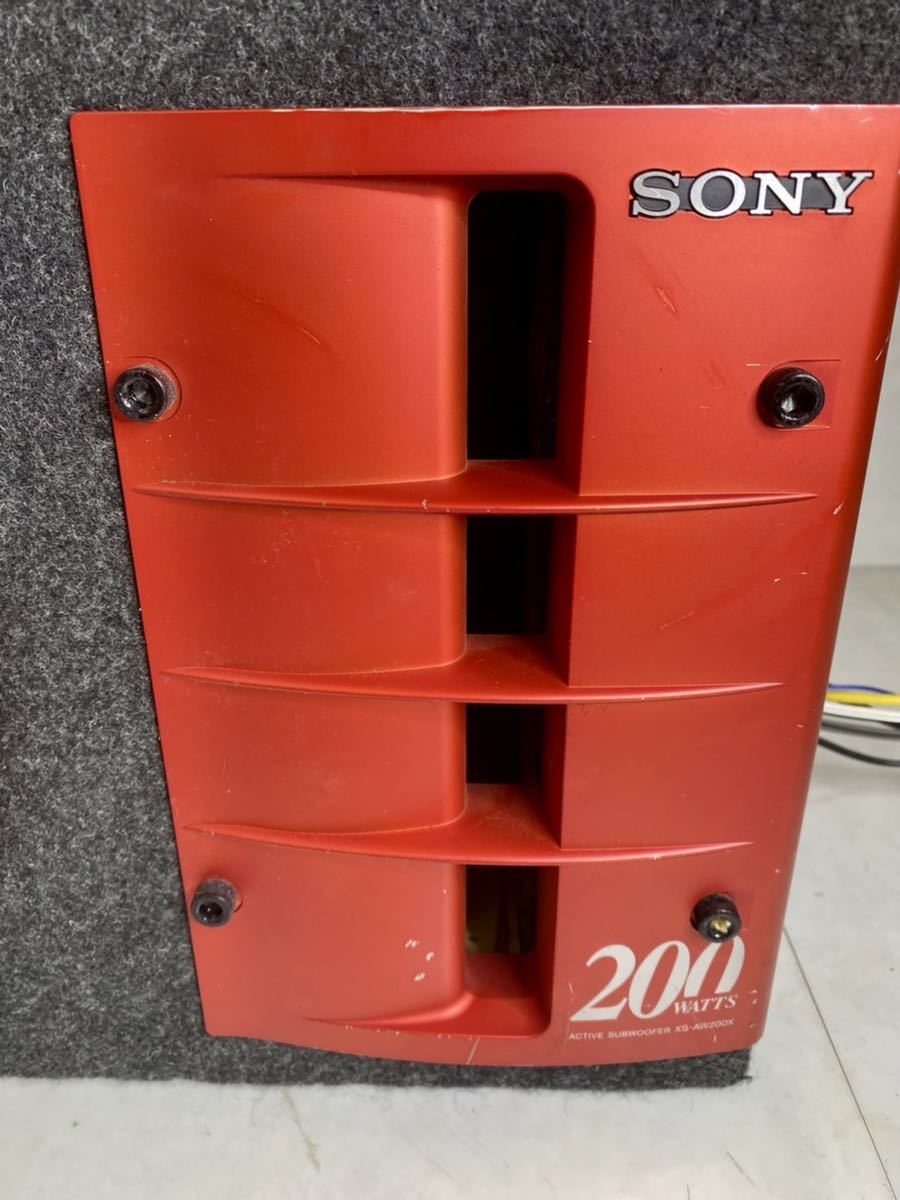 SONY ソニー サブウーファー ウーファー ウーハー チューンナップ スピーカー ボックス アンプ内蔵 配線付き XS-AW200X 中古品
