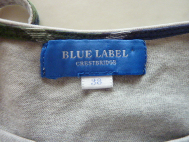 ブルーレーベル クレストブリッジ BLUE LABEL コットン100％ 半端袖 大人可愛いバックリボンのカットソー バーバリー 綿１００％ サイズ38_画像8