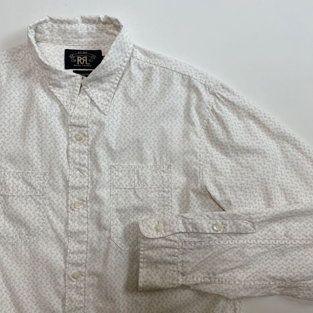 希少】RRL “ストライプ ワーク シャツ” S ヴィンテージ Ralph Lauren