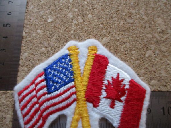 80s アメリカ カナダ友好USA国旗CANADA刺繍ワッペン/星条旗メープルリーフ旅行スーベニア観光エンブレム米国ビンテージmade in usa_画像10