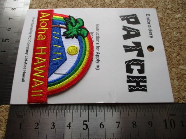 ALOHA HAWAII ハワイ 刺繍ワッペン/虹 火山ヤシの木ABC STORES観光お土産アロハ旅行アメリカUSAパッチSURF海ABCストア旅スーベニア_画像7