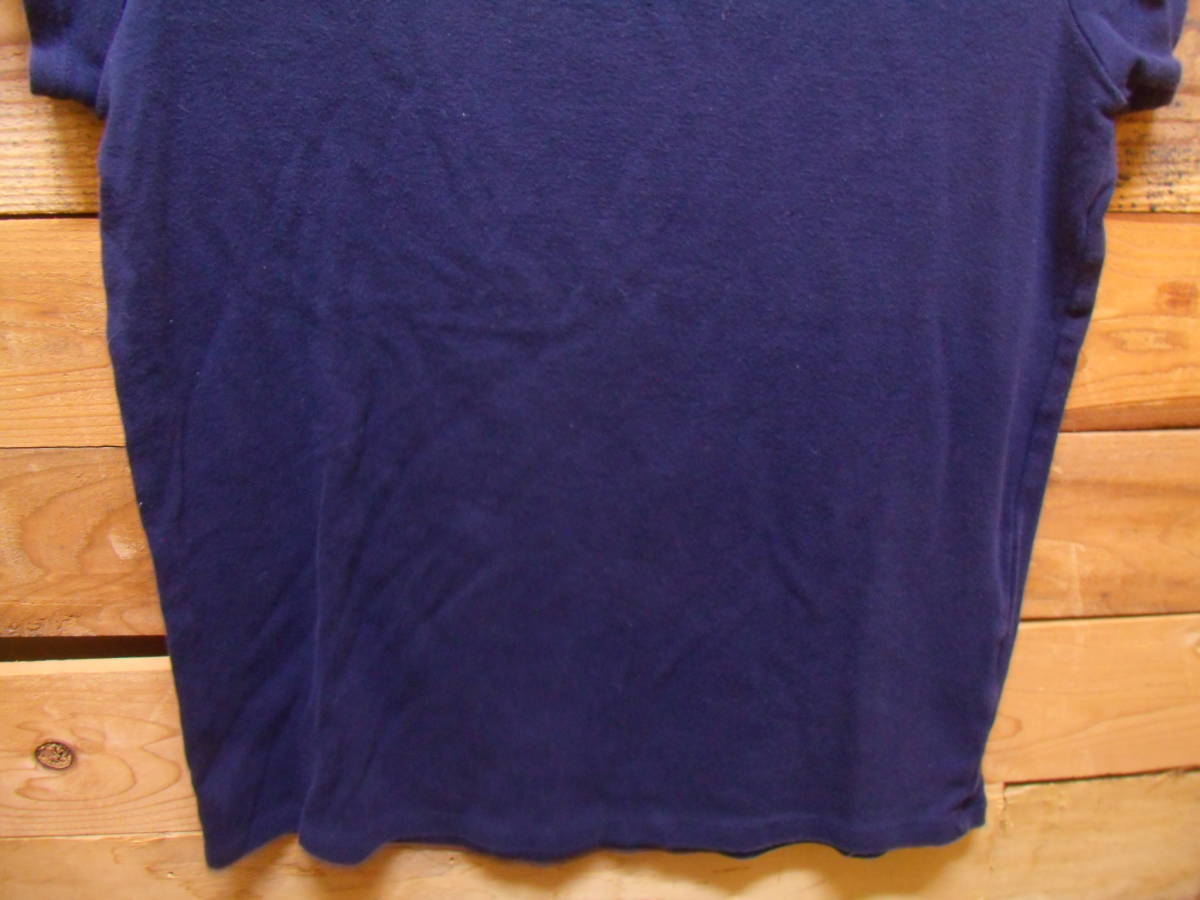 全国送料無料 プチバトー PETIT BATEAU レディース 半袖 紺色X襟赤色パイピングTシャツ S(16ans/身長172/胸囲88）_画像3