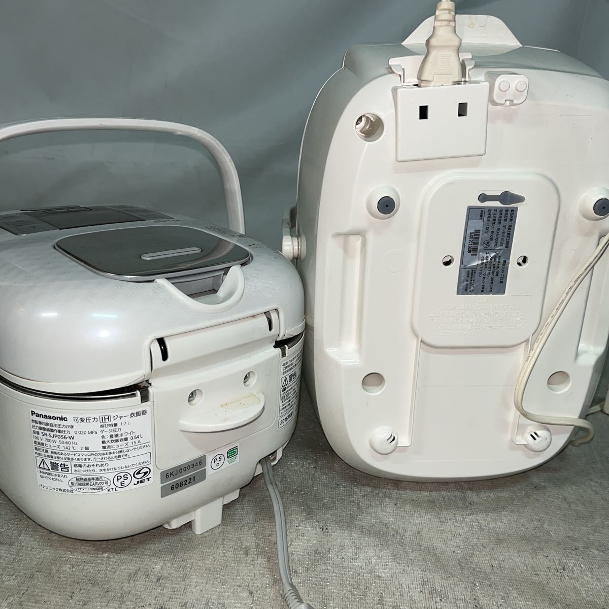 ジャンク品】Panasonic 可変圧力IHジャー炊飯器SR-SJP056-w.2016年製