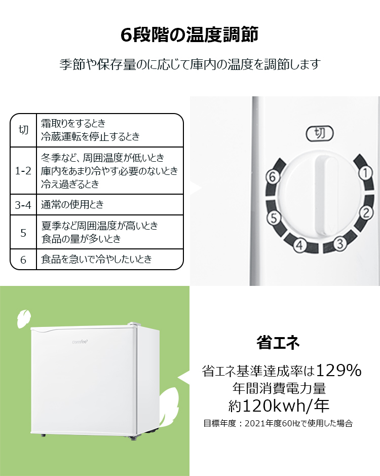 ノンフロン 冷蔵庫 1ドア ミニ 45L 右開き 小型 静音 寝室 ひとり暮らし 一人暮らし ホワイト 白 シンプル スリム コンパクト 新品 ホテル_画像8