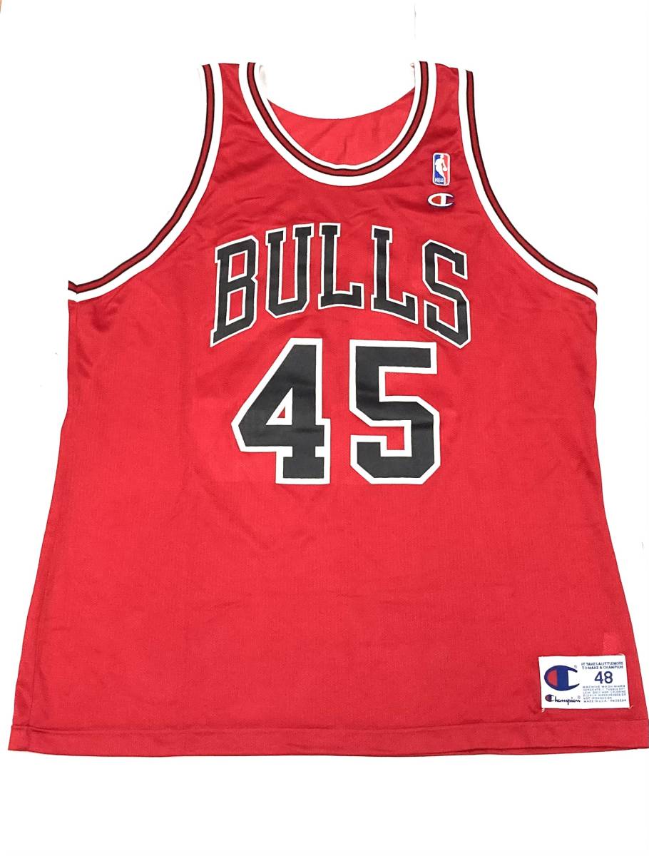 90s 良好 USA製 チャンピオン マイケル ジョーダン 45番 シカゴブルズ ユニフォーム 48 JORDAN_画像1