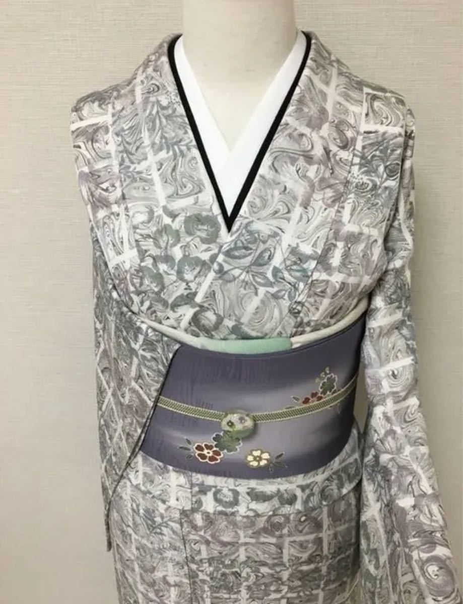 ファーウェイ 正絹 絽の墨流し小紋 tunic.store