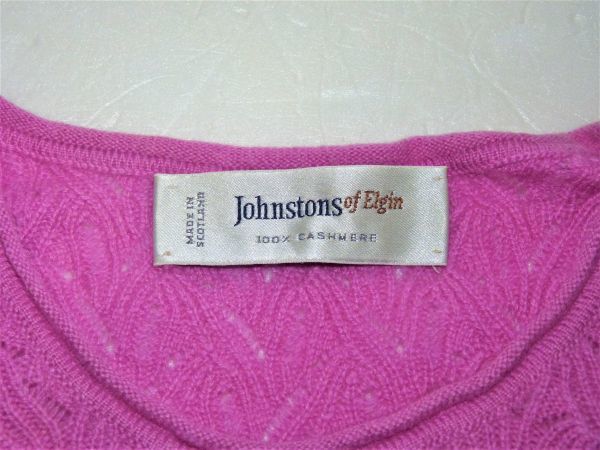 johnstons of elgin(ジョンストンズオブエルガン)　カシミヤ　ニット　レディス　SIZE：38　スコットランド製　古着　954505B37-333G_画像3