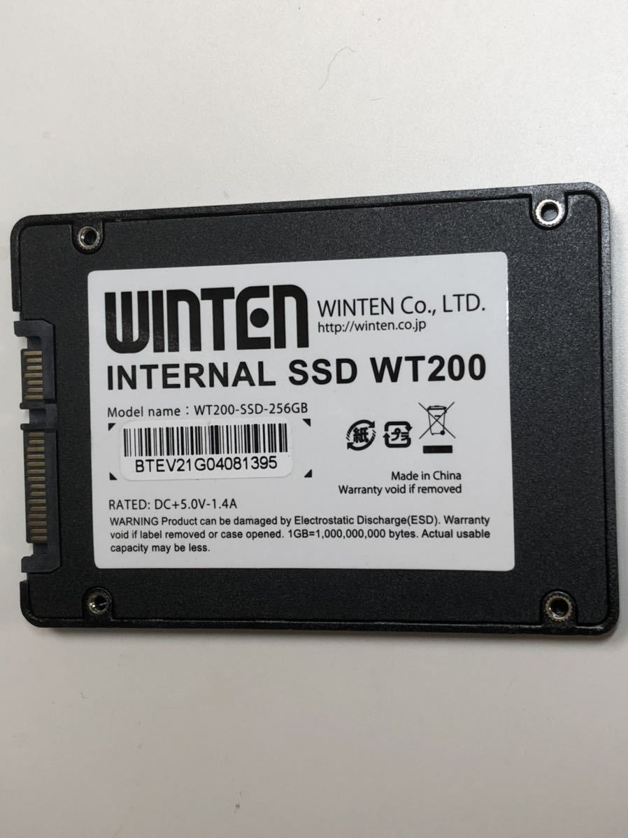 SSD256GB WT200-SSD-256GB WINTEN 内蔵型 SSD SATA3 6Gbps 3D NANDフラッシュ搭載 デスクトップパソコン、ハードディスクhard disk