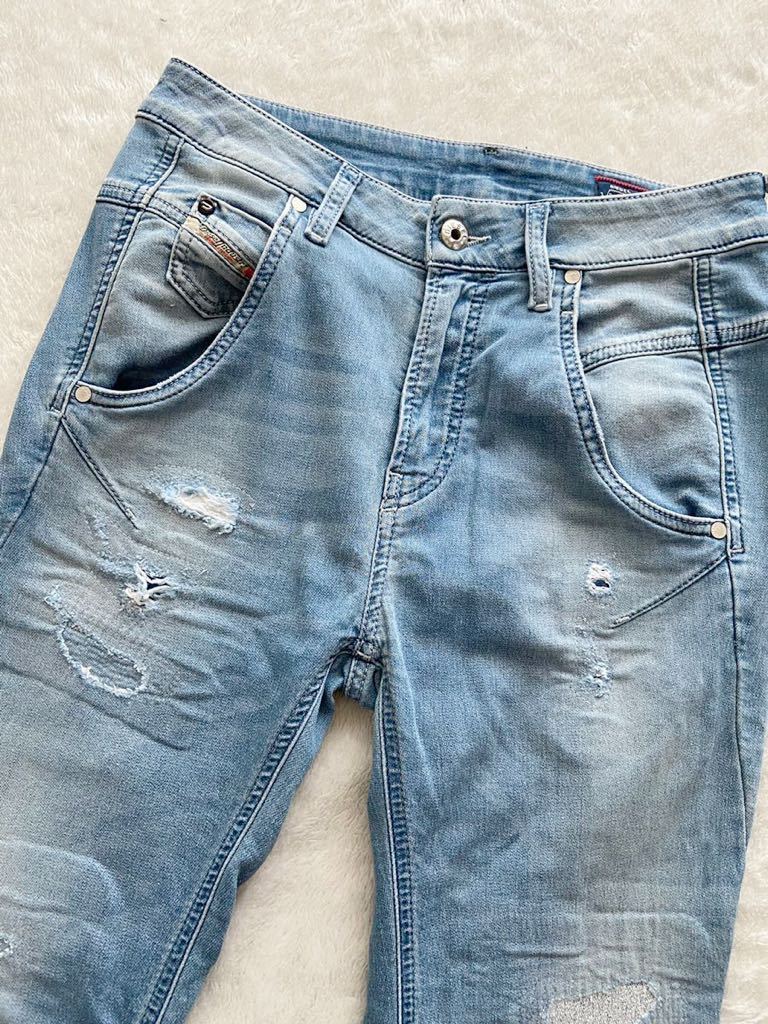 DIESEL size23 Denim+SWEAT/PANTS Fayza ディーゼル デニム スウェットパンツ ジーンズ ダメージ加工