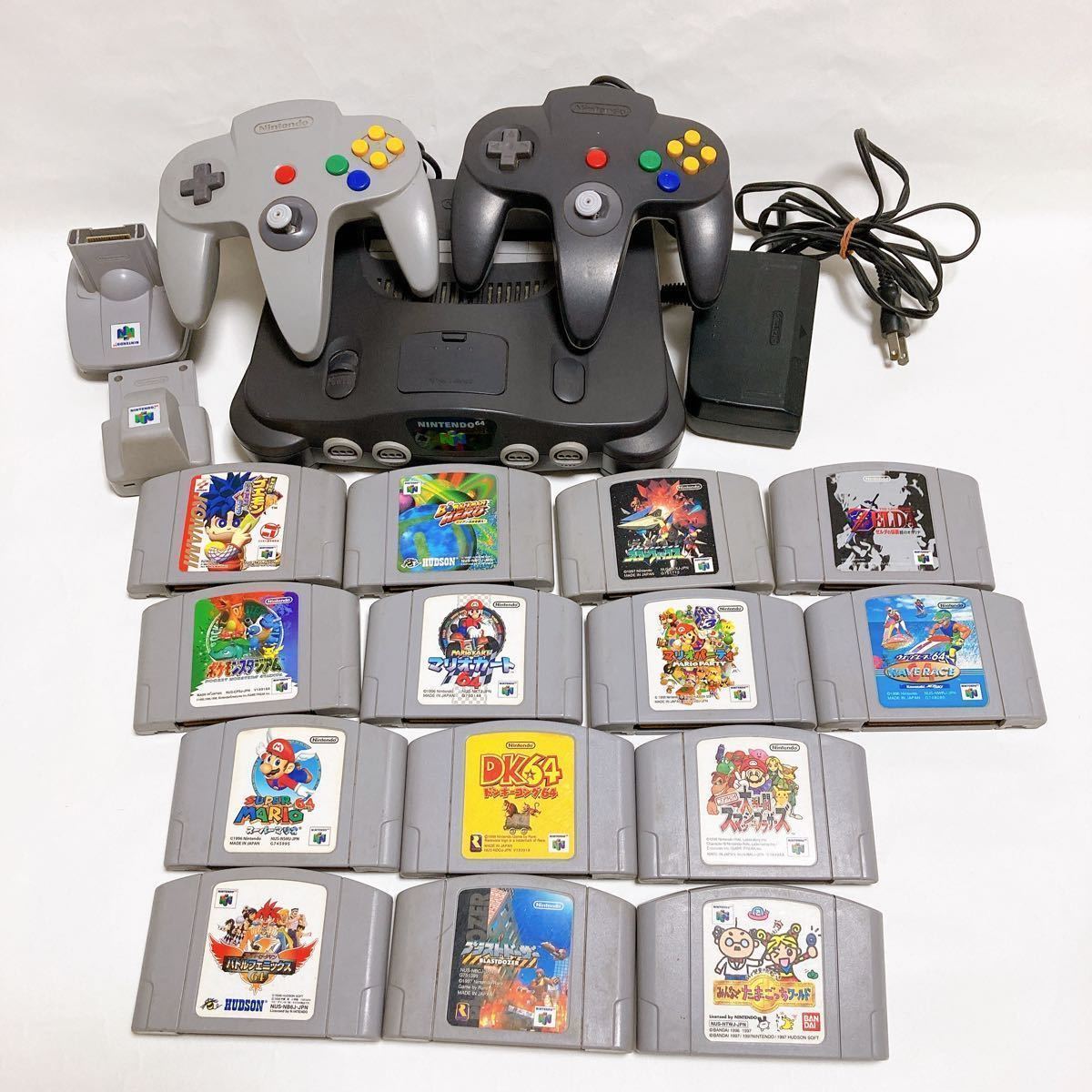 ☆ 【セット】Nintendo 64 任天堂 ニンテンドー 64 NUS-001 本体 コントローラー2個 マリオシリーズ ソフト14個 的詳細資料  | YAHOO!拍賣代標 | FROM JAPAN