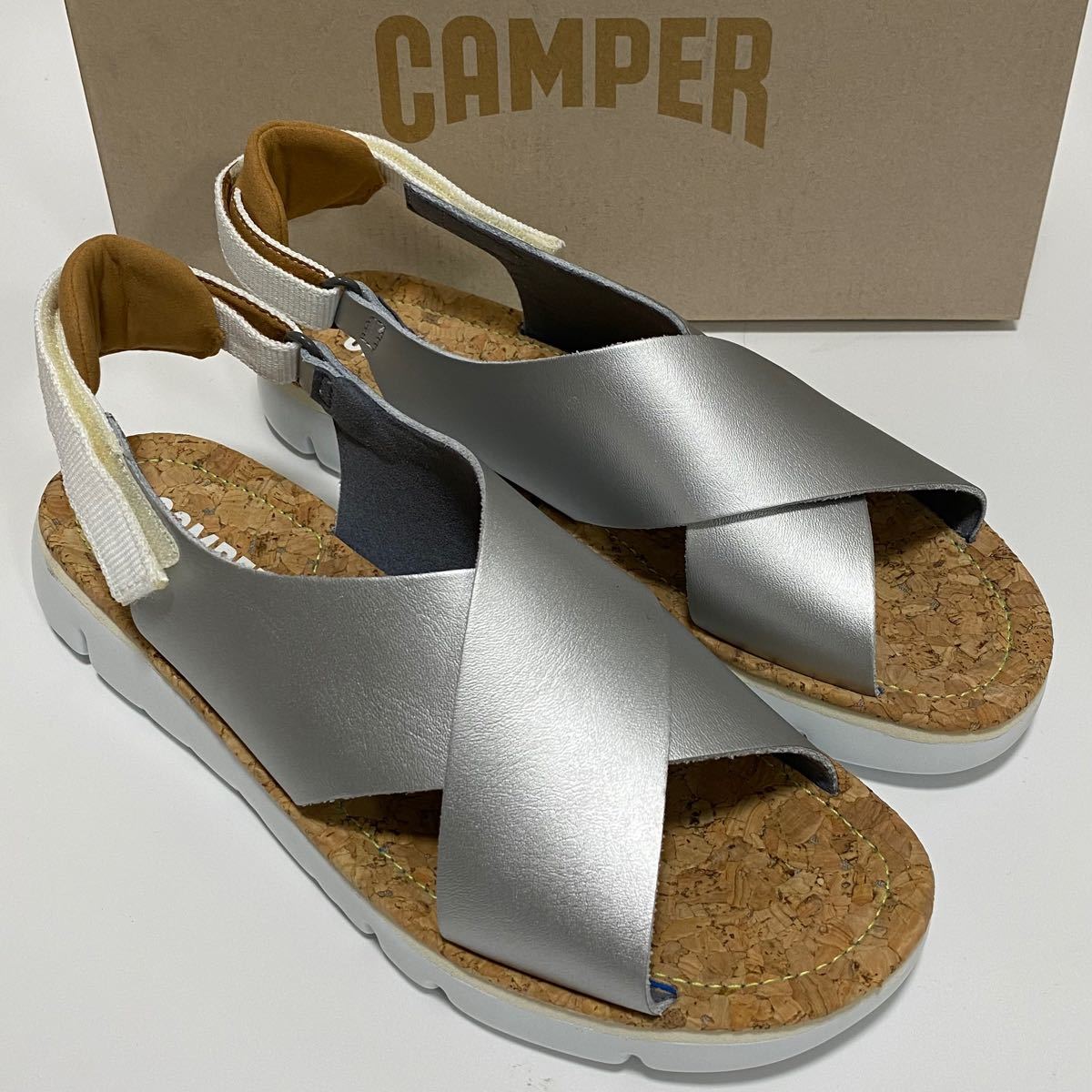 新品 Camper Oruga カンペール サンダル シルバー 40 | contifarma.pe